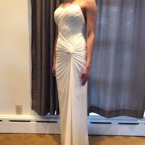 Jovani white prom dress